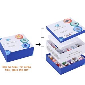 NIB Simthread Embroidery Thread and Tear Away Stabilizers Gift Box - 42 Colors